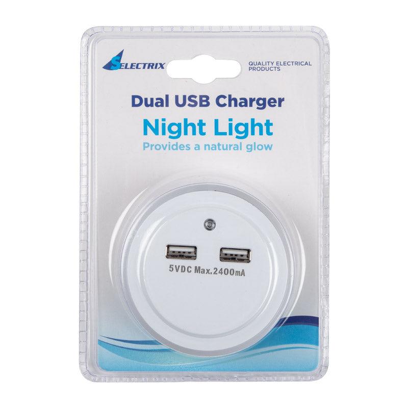 Selectrix Dual Usb Charger With Night Light - Livestainable.co.za