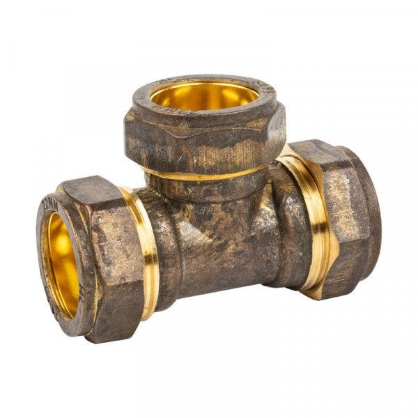 Compression Brass Tee Cxcxc 22 Mm Sabs - Livestainable.co.za