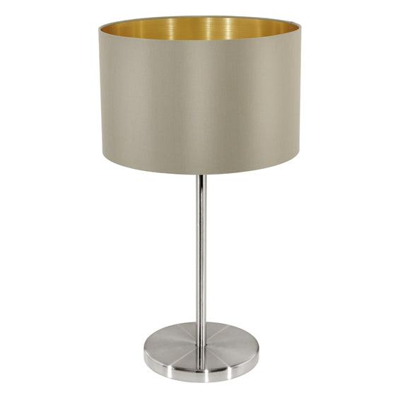 Maserlo T/Lamp 230mm Taupe/Gold - Livestainable.co.za