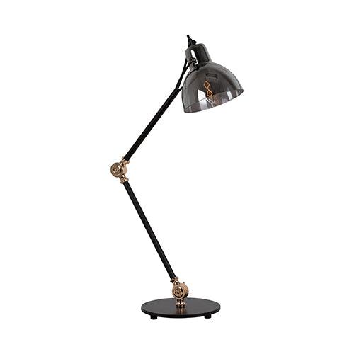 Siena Adjustable T/Lamp 180mm Black/Smokey - Livestainable.co.za