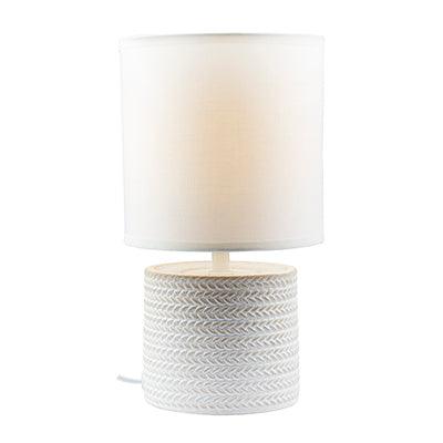 Valencia Table Lamp White E27 1x40w - Livestainable.co.za