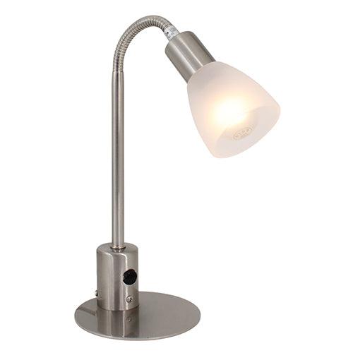 Nicola T/Lamp 125mm Satin Chrome - Livestainable.co.za