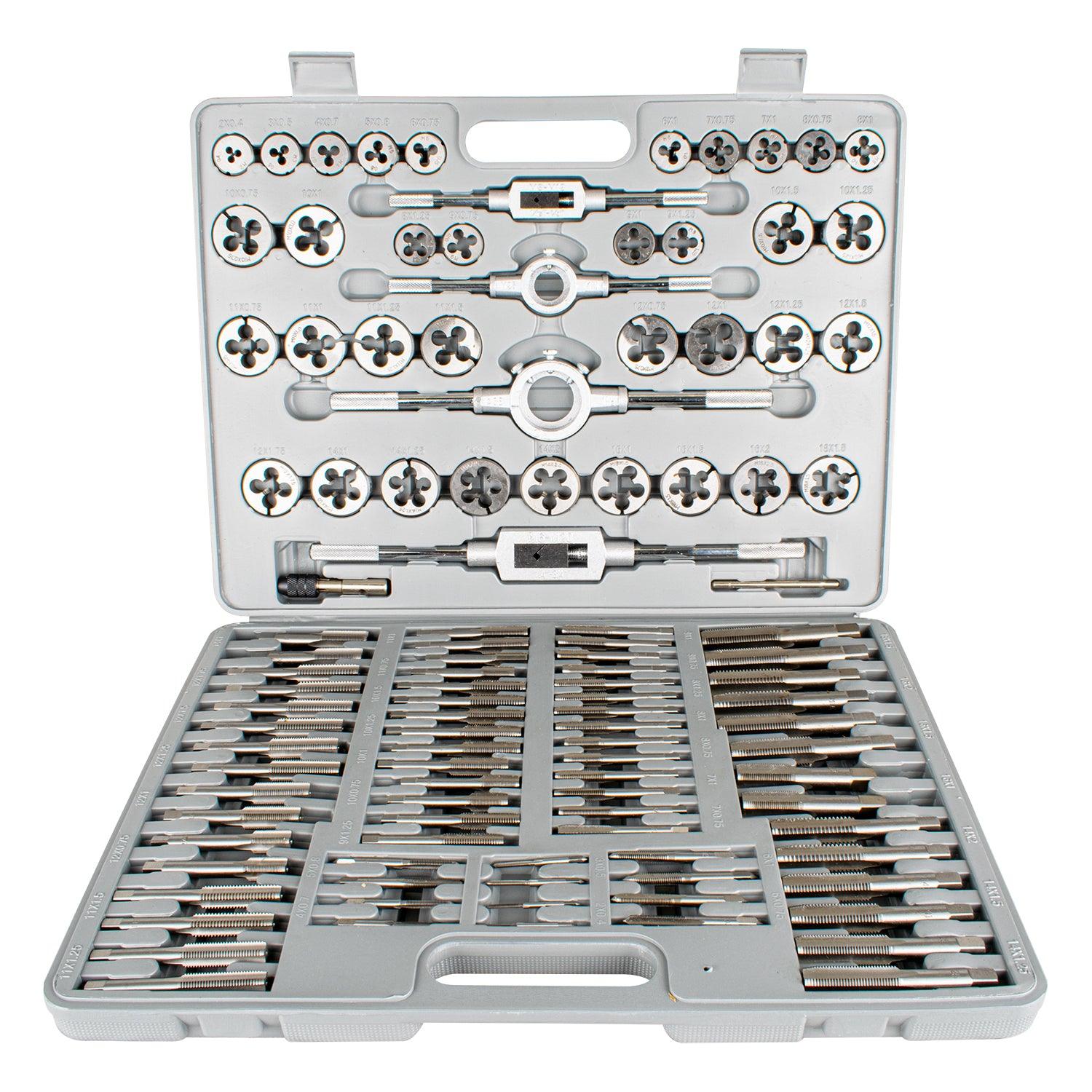 Tap & Die Set 110 Pce Carbon Steel 2 18mm Blow Mould Case - Livestainable.co.za