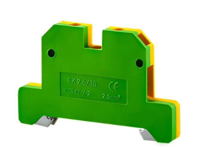 Terminal Block Din Earth 4mm Green/Yellow Tbe Ek4 - Livestainable.co.za