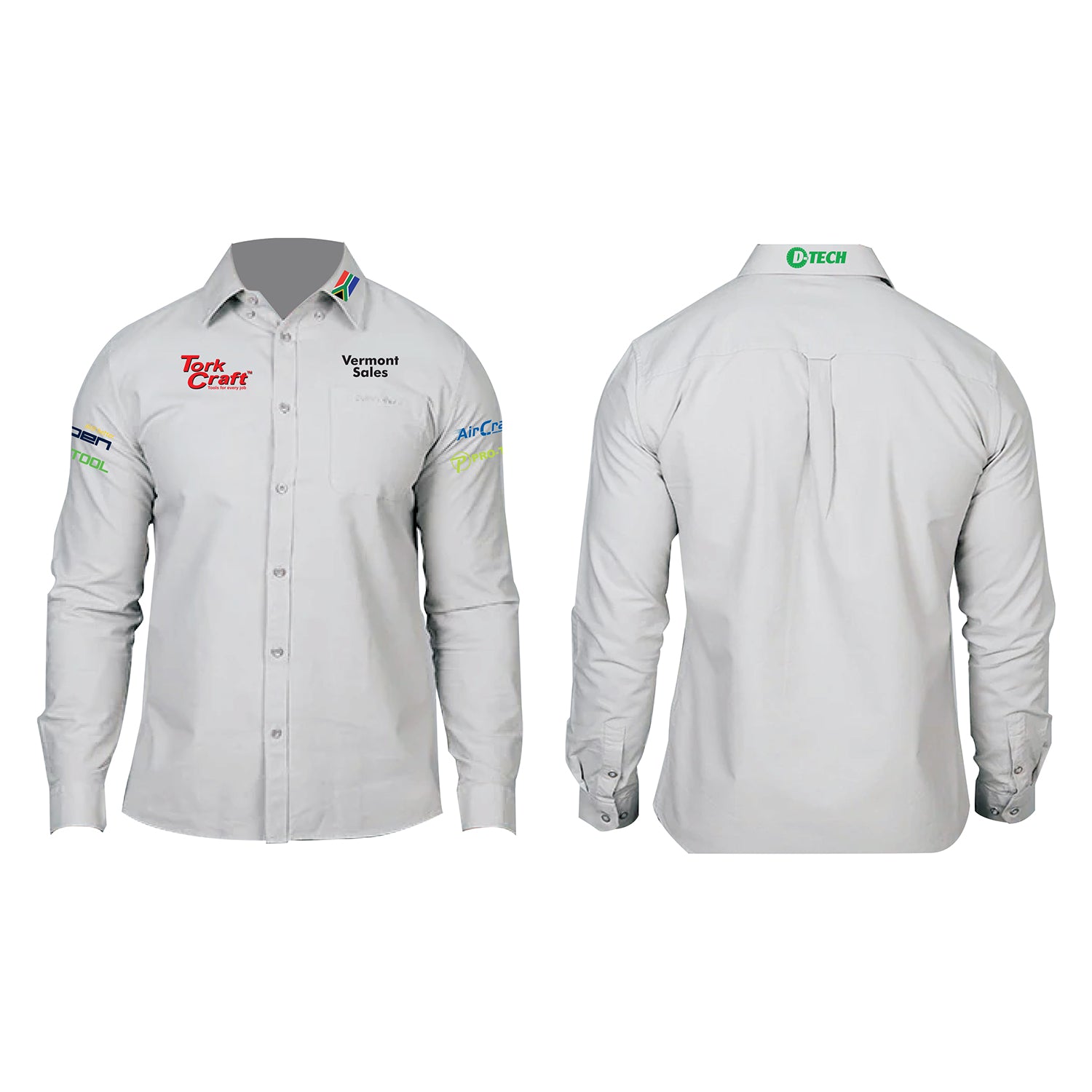 Tork Craft Vermont Ladies Cotton Long Sleeve Shirt Grey Small