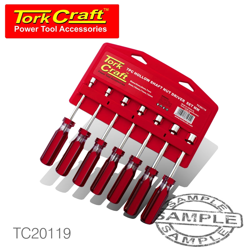 Tork Craft 7 Piece Nut Driver Set 5.5/6/7/8/10/12/13 Mm Crv Metric