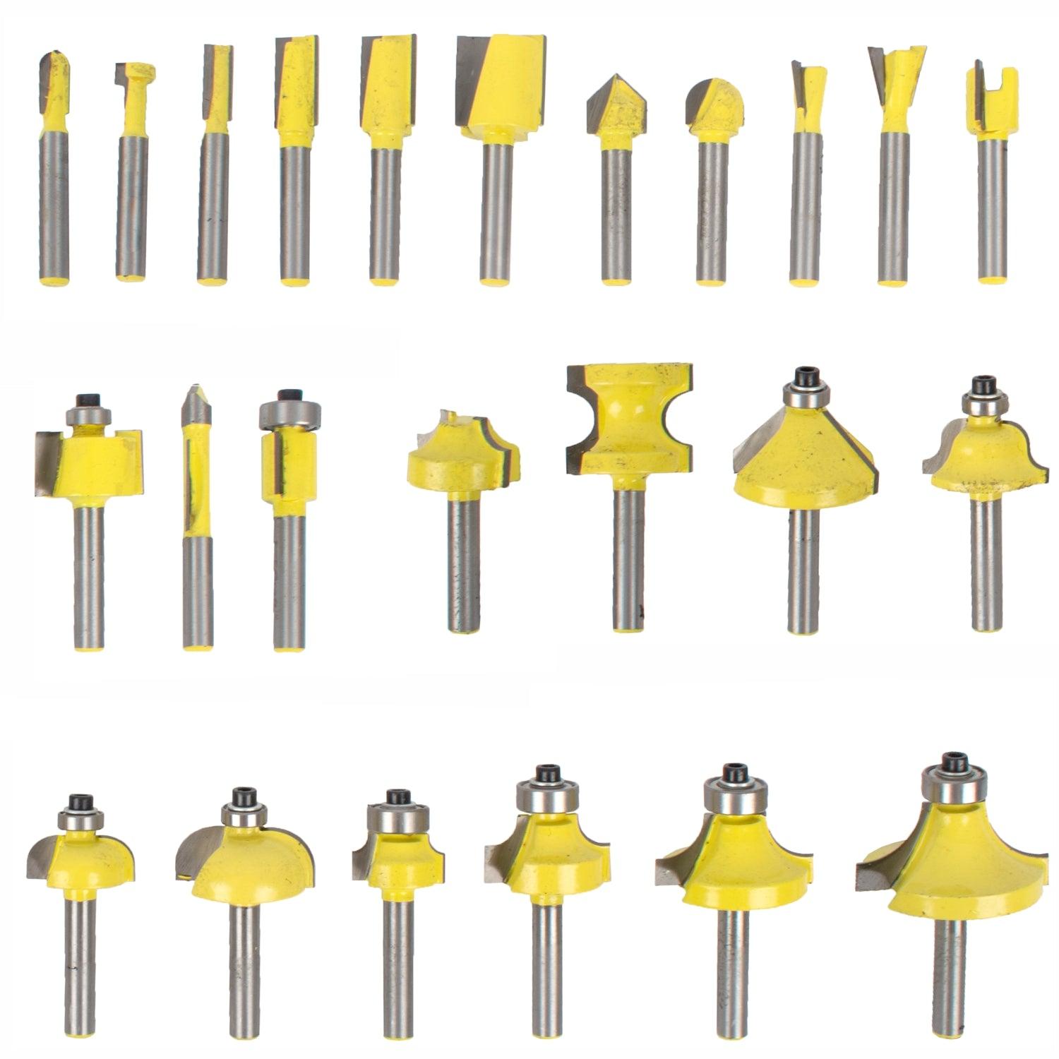 Router Bit Set 24 Pc Alum.Case 1/4' - Livestainable.co.za