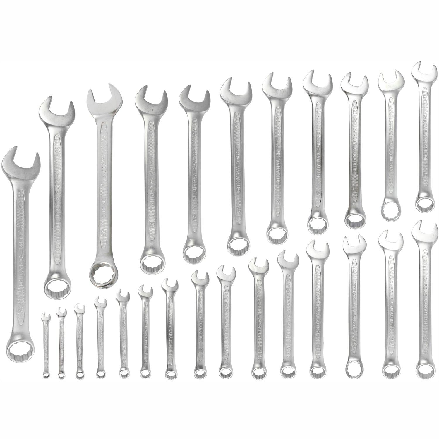 26 Pcs Combination Spanner Set 6 32 Mm Deep Offset Jumbo Rack - Livestainable.co.za