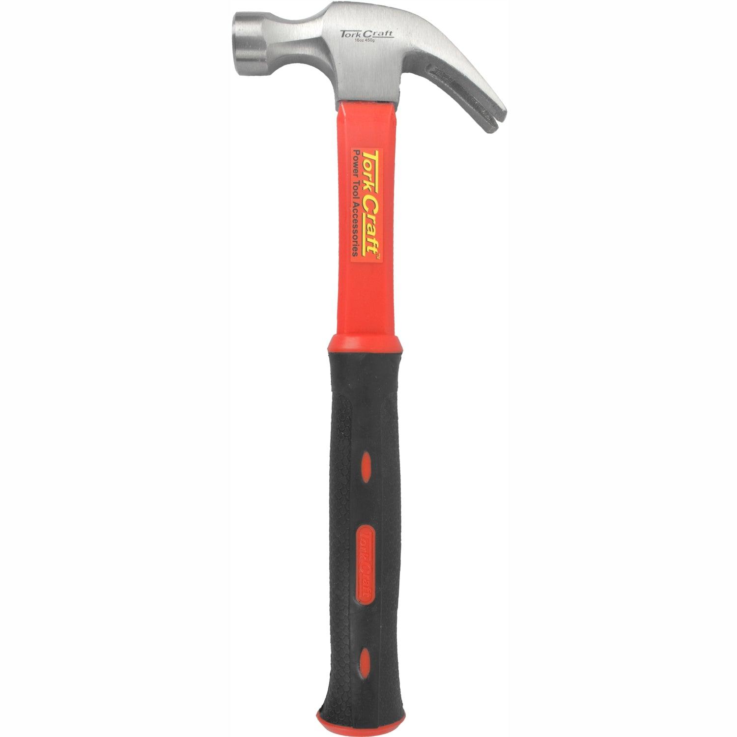 Hammer Claw 450 G (16 Oz) Fibreglass Handle 295 Mm & Full Pol Head - Livestainable.co.za