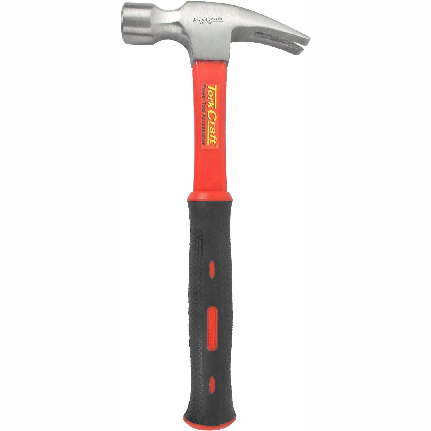 Hammer Claw 700 G (24 Oz) Fibreglass Handle 295 Mm & Full Pol Head - Livestainable.co.za