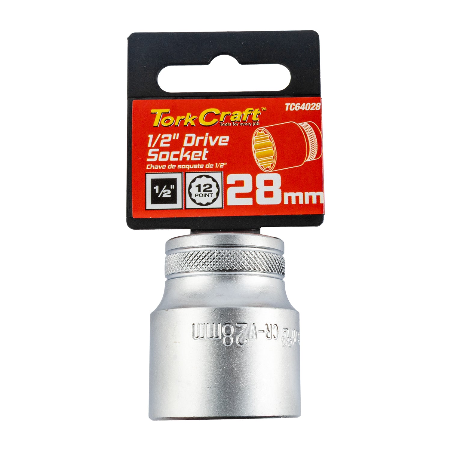 Tork Craft Socket 28 Mm X 41.8 Mm 1/2' Drive Crv 12 Point