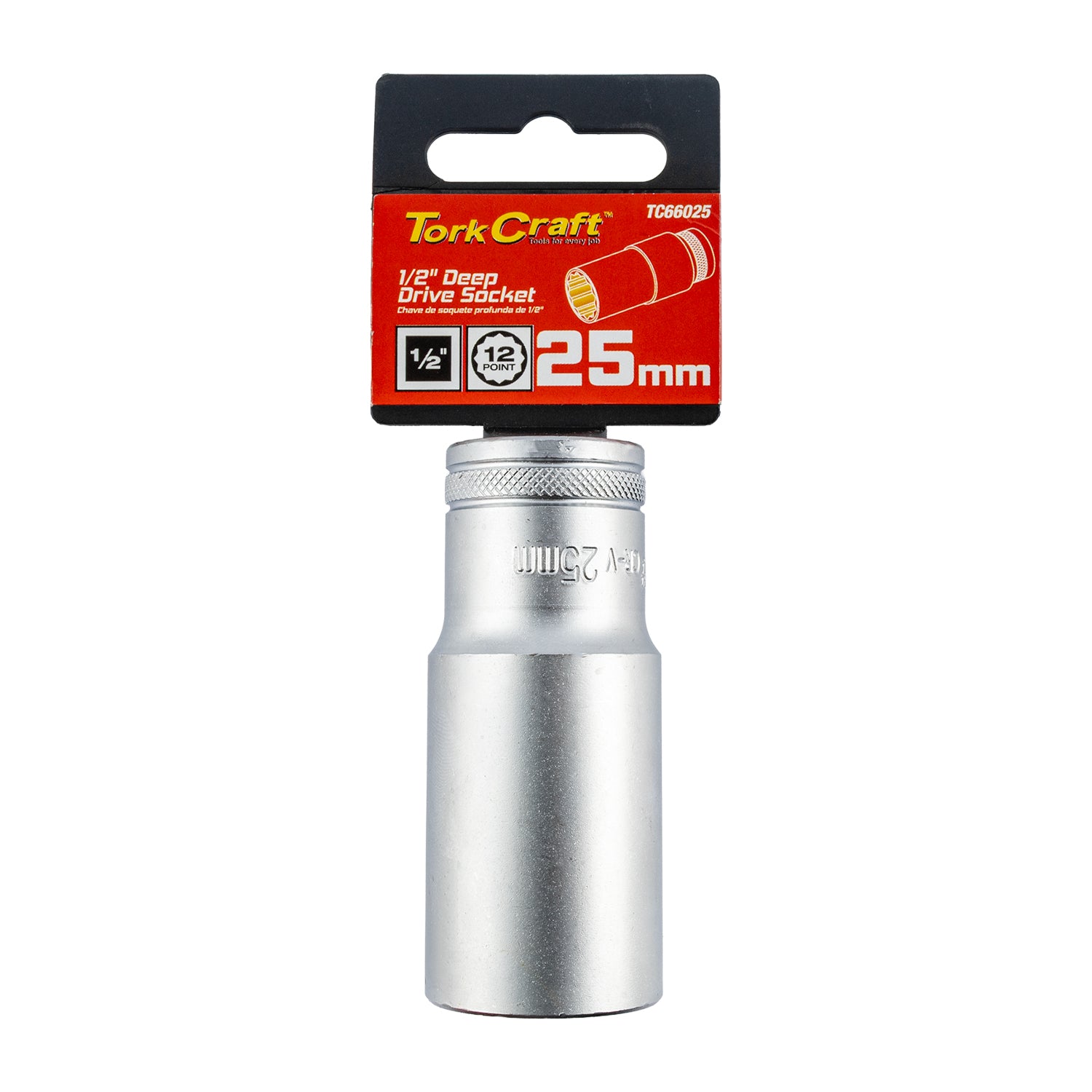 Tork Craft Socket 25 Mm 1/2' Dr Deep Socket Crv 12 Point