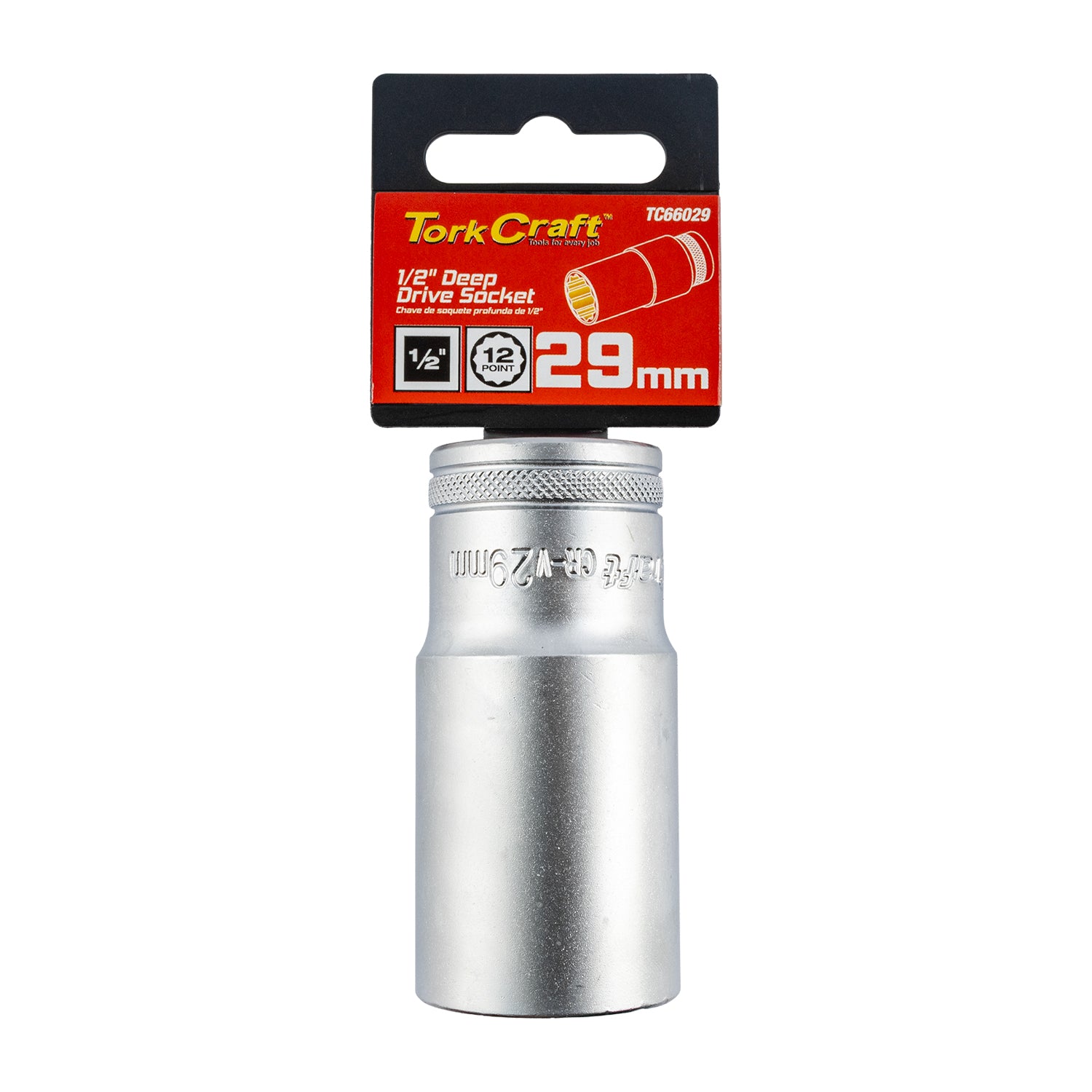 Tork Craft Socket 29 Mm 1/2' Dr Deep Socket Crv 12 Point