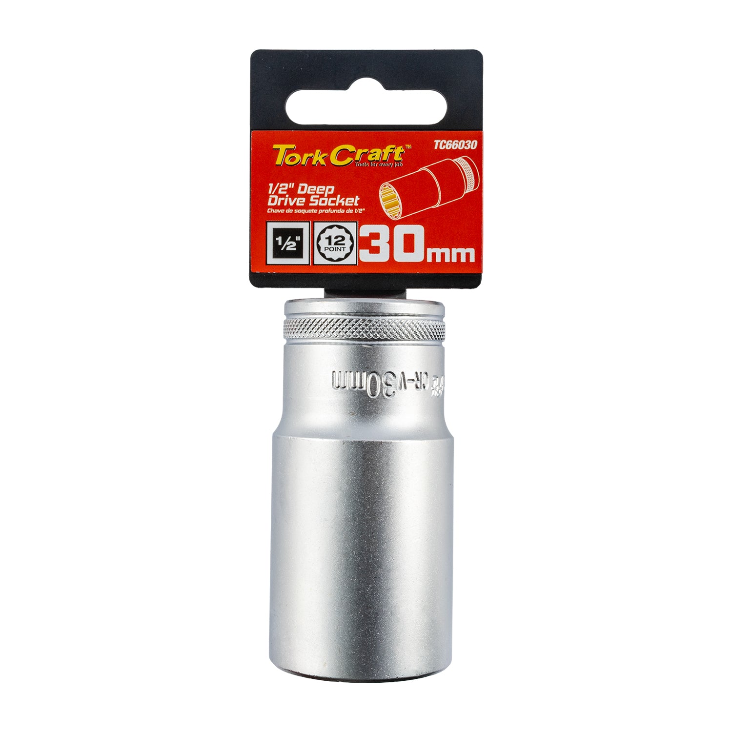 Tork Craft Socket 30 Mm 1/2' Dr Deep Socket Crv 12 Point