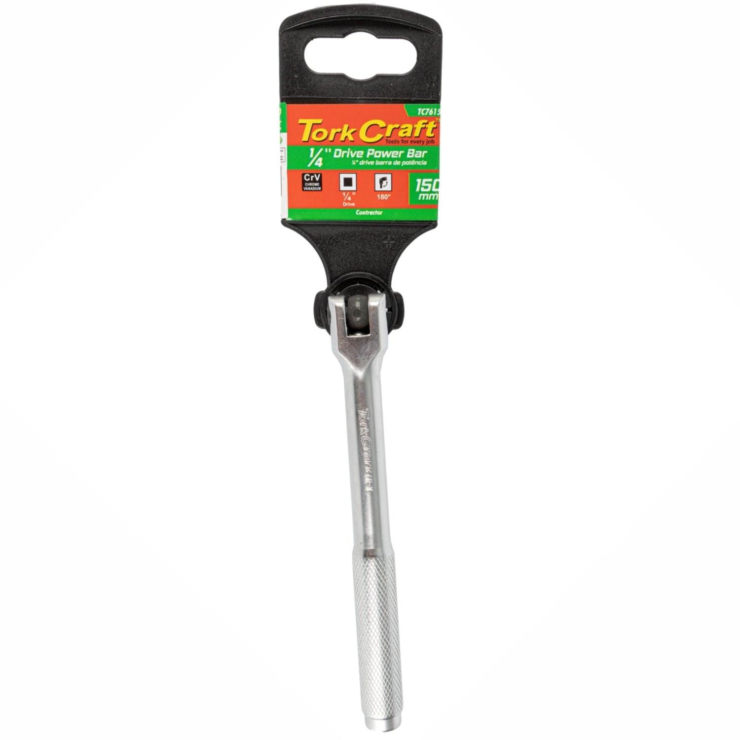 Power Bar 1/4'm Drive 150 Mm Swivel Head Steel Handle Socket - Livestainable.co.za