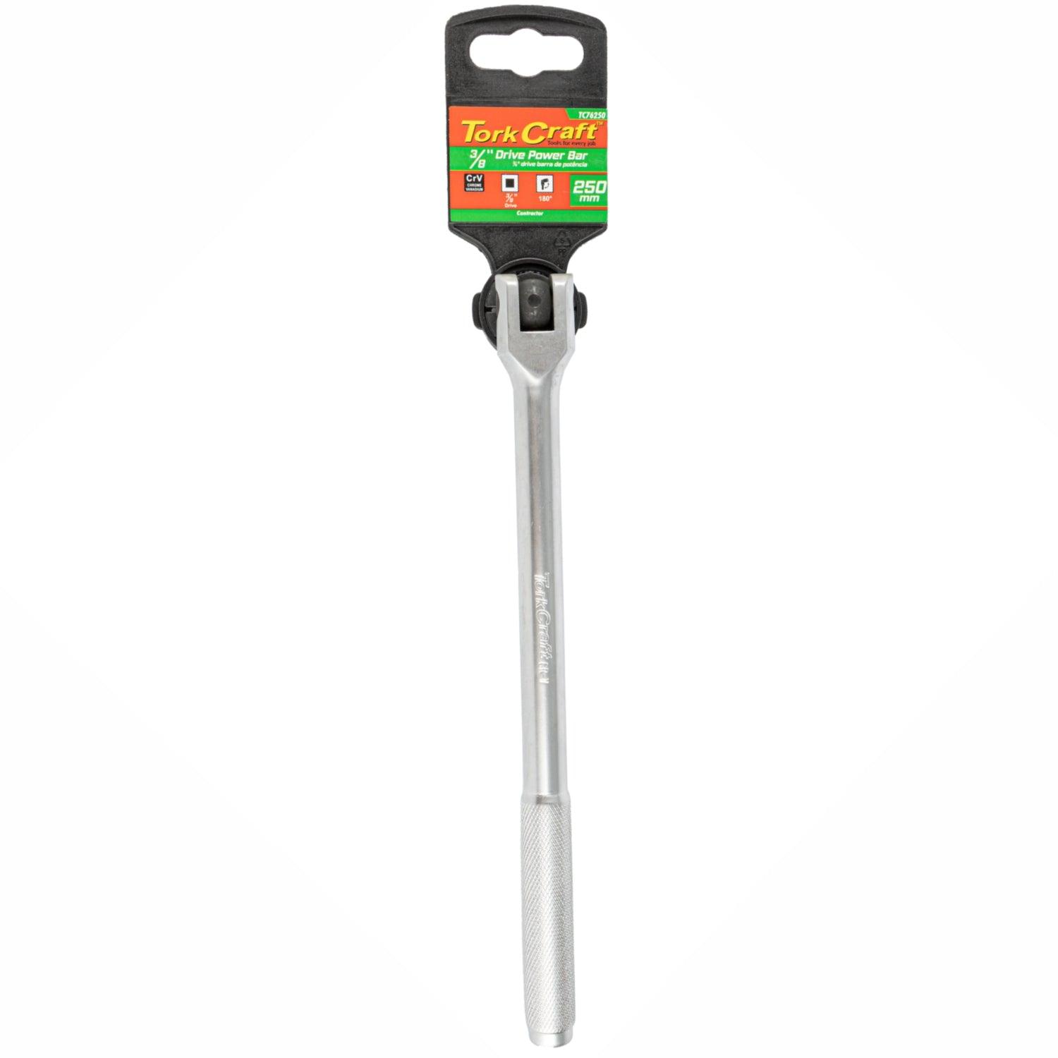 Power Bar 3/8'm Drive 250 Mm Swivel Head Steel Handle Socket - Livestainable.co.za