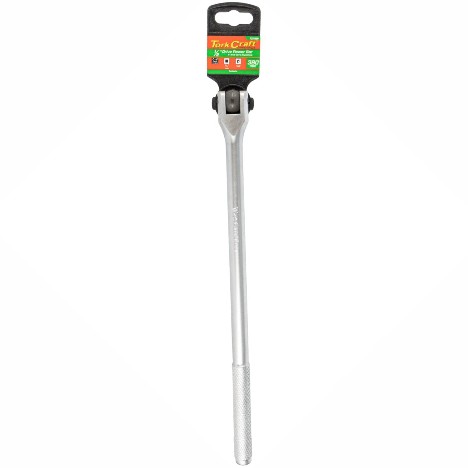 Power Bar 1/2'm Drive 380 Mm Swivel Head Steel Handle Socket - Livestainable.co.za