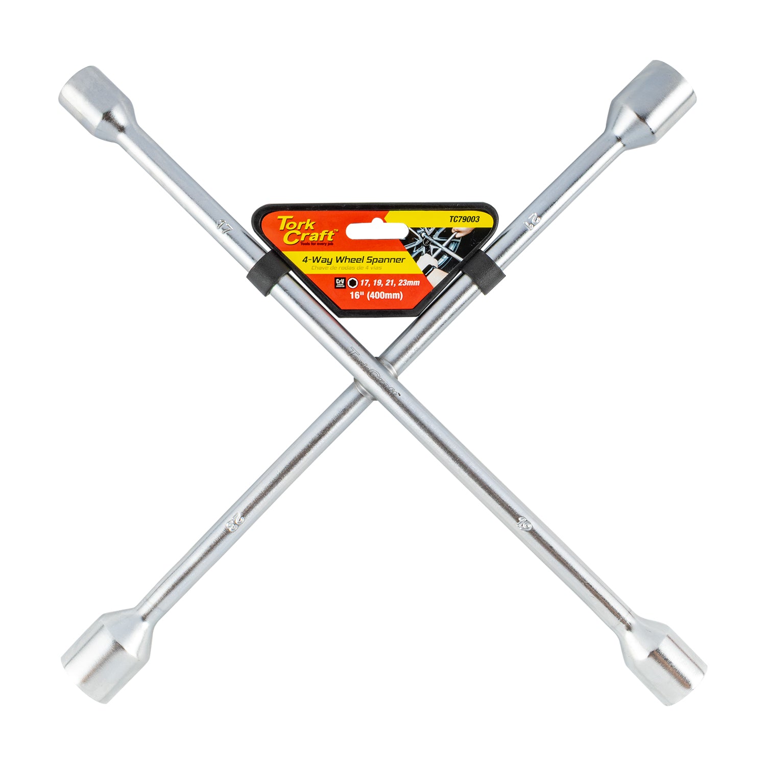 Tork Craft Wheel Spanner 4 Way 17/19/21/23 Mm 16' (400 Mm)