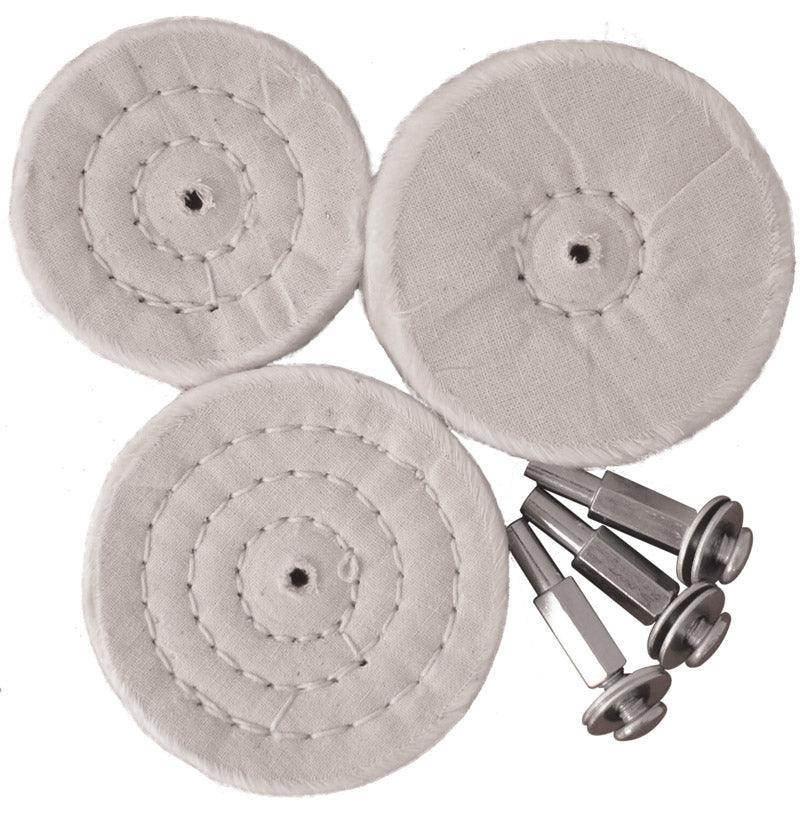 3 Pce White Buff Set All Portable Drills - Livestainable.co.za