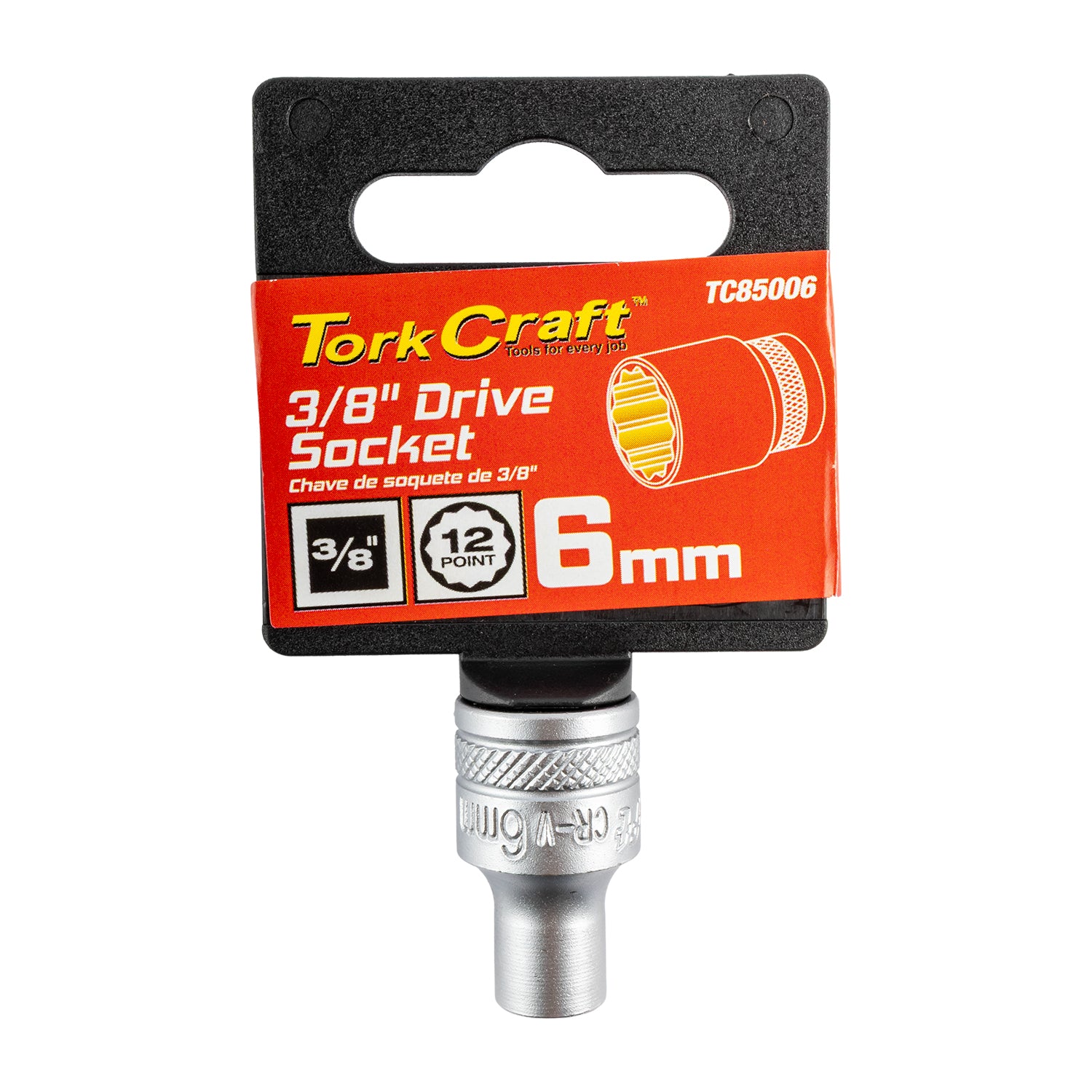 Tork Craft Socket 3/8'dr 6 Mm 12 Pt Crv