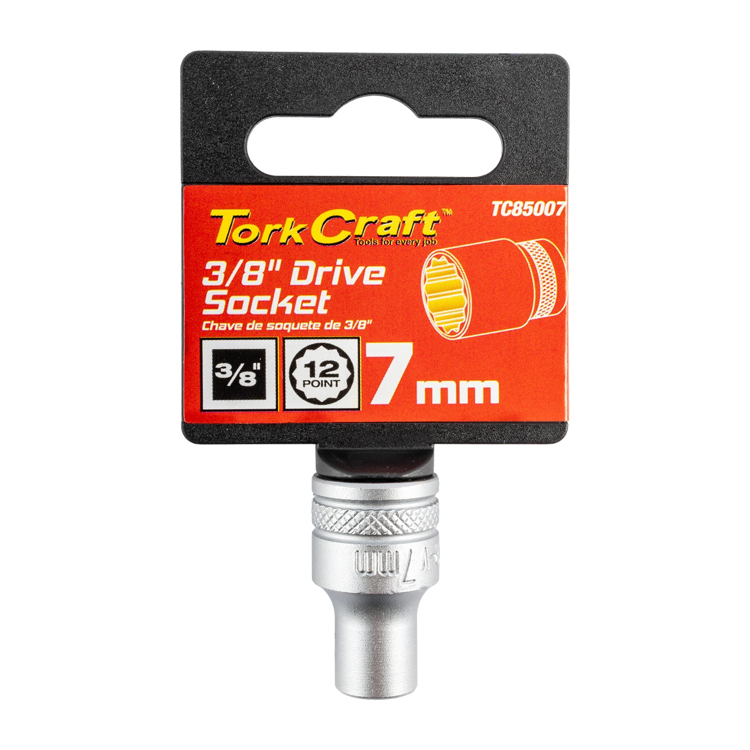 Tork Craft Socket 3/8'dr 7 Mm 12 Pt Crv