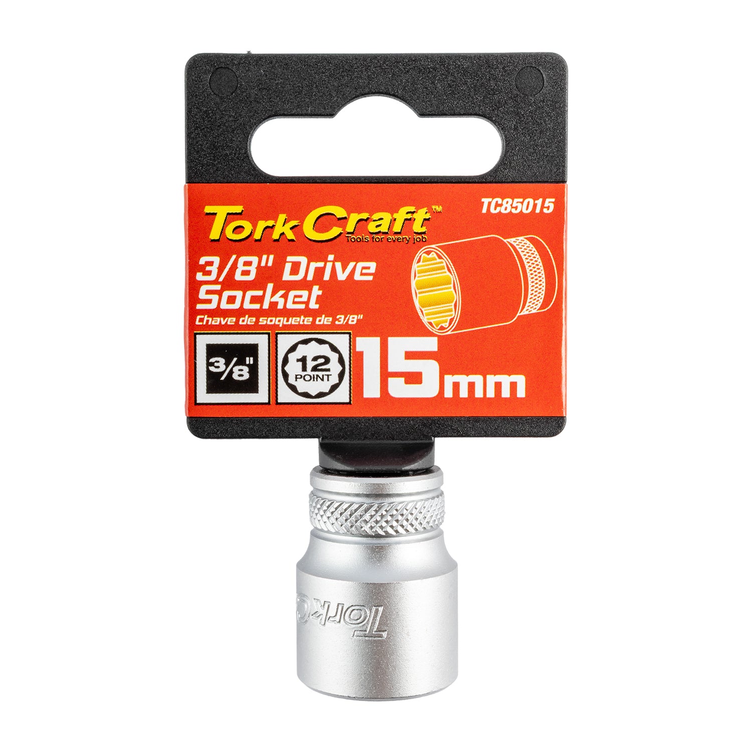 Tork Craft Socket 3/8'dr 15 Mm 12 Pt Crv