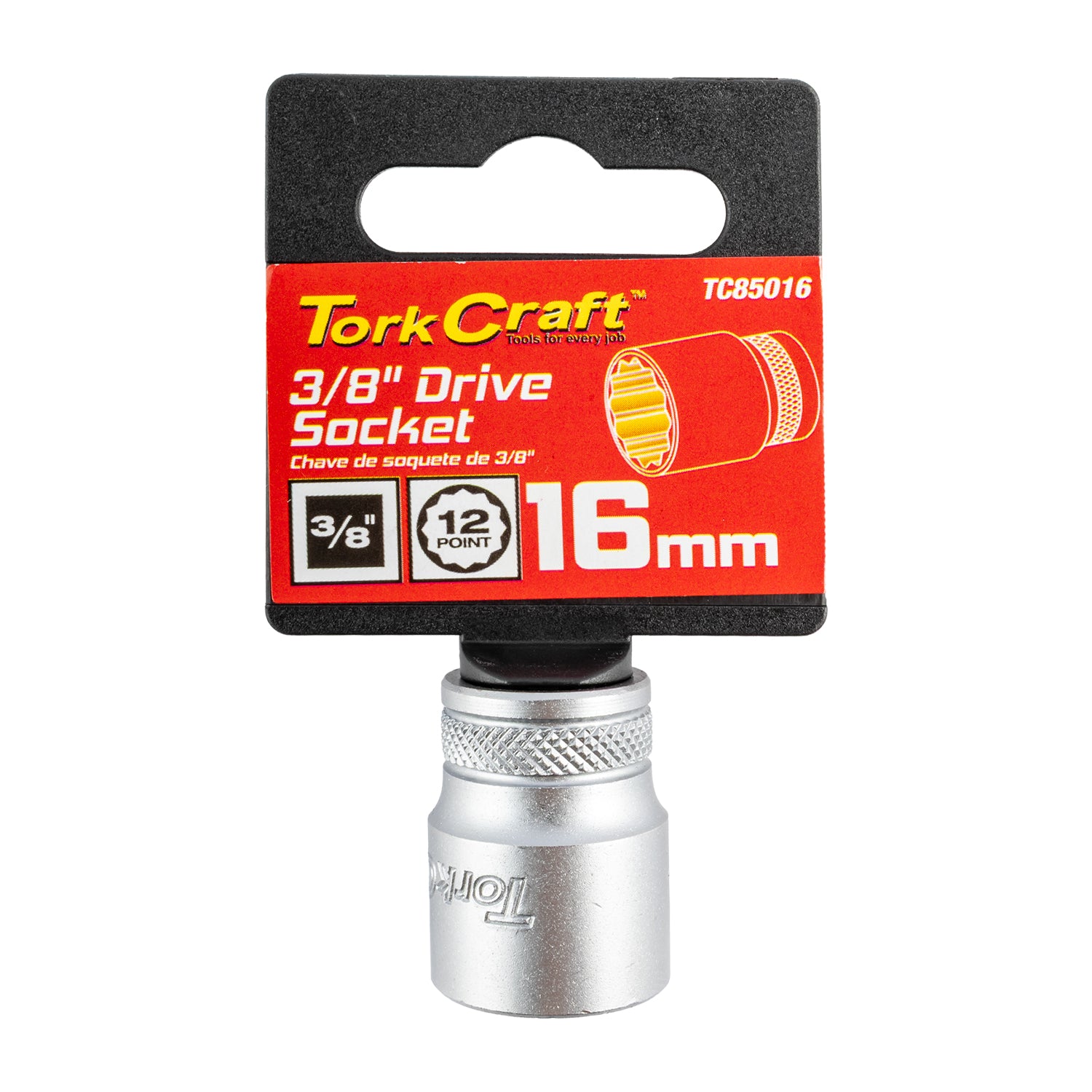 Tork Craft Socket 3/8'dr 16 Mm 12 Pt Crv