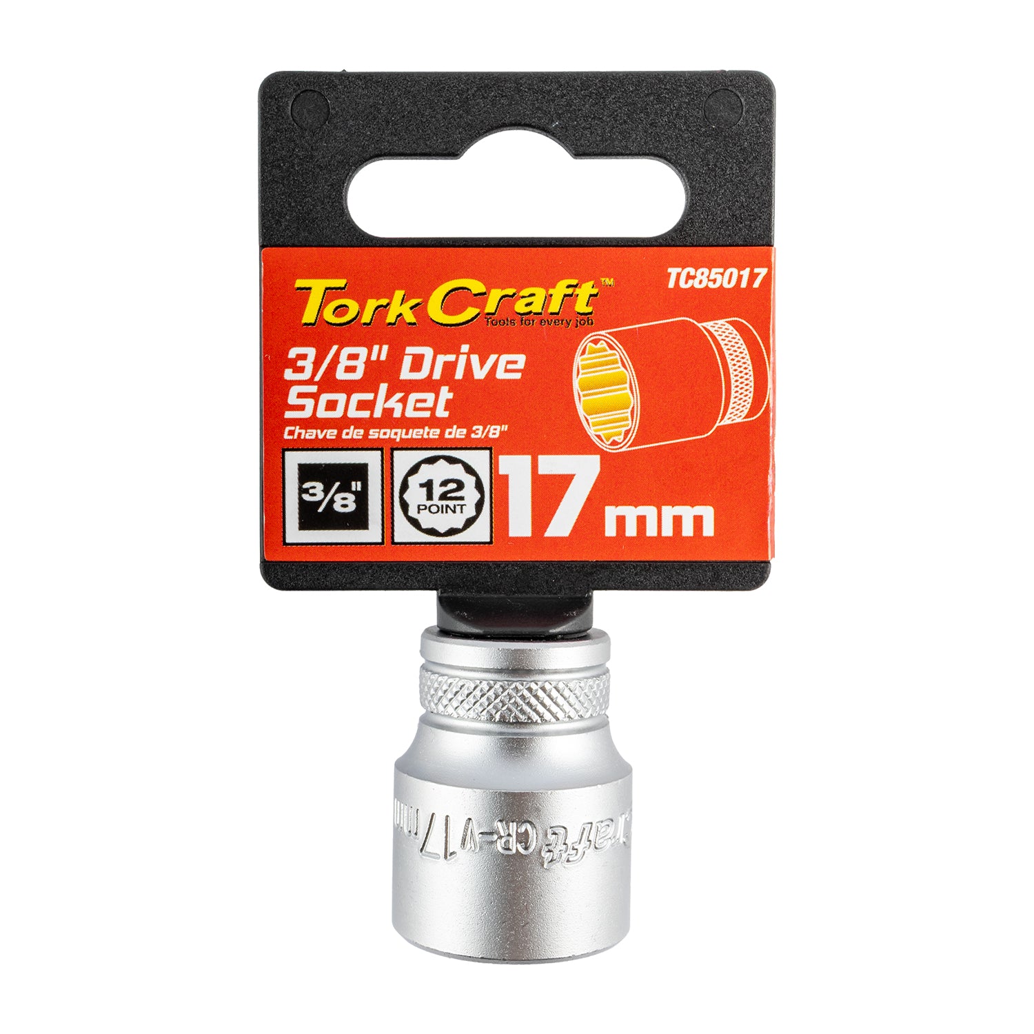 Tork Craft Socket 3/8'dr 17 Mm 12 Pt Crv