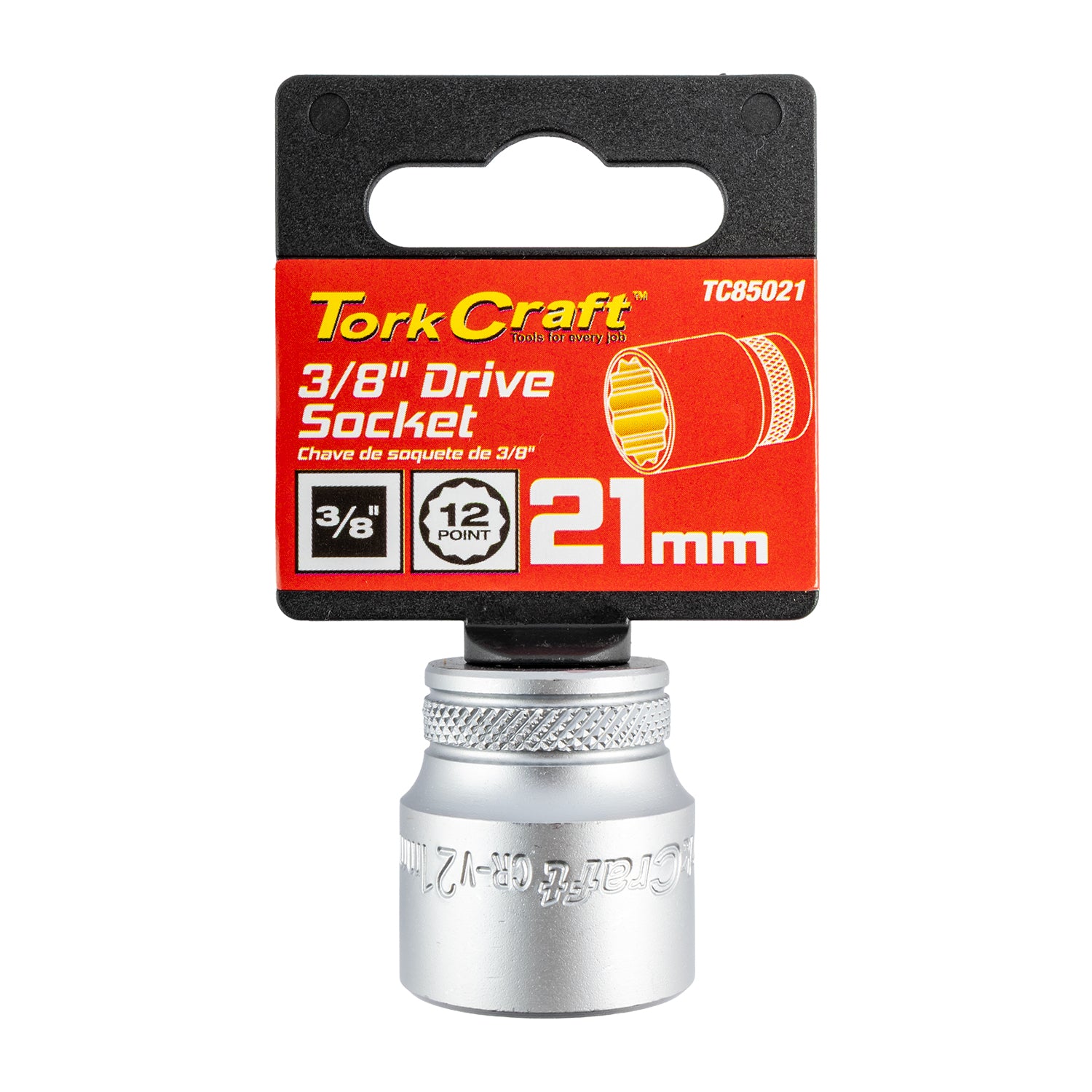 Tork Craft Socket 3/8'dr 21 Mm 12 Pt Crv