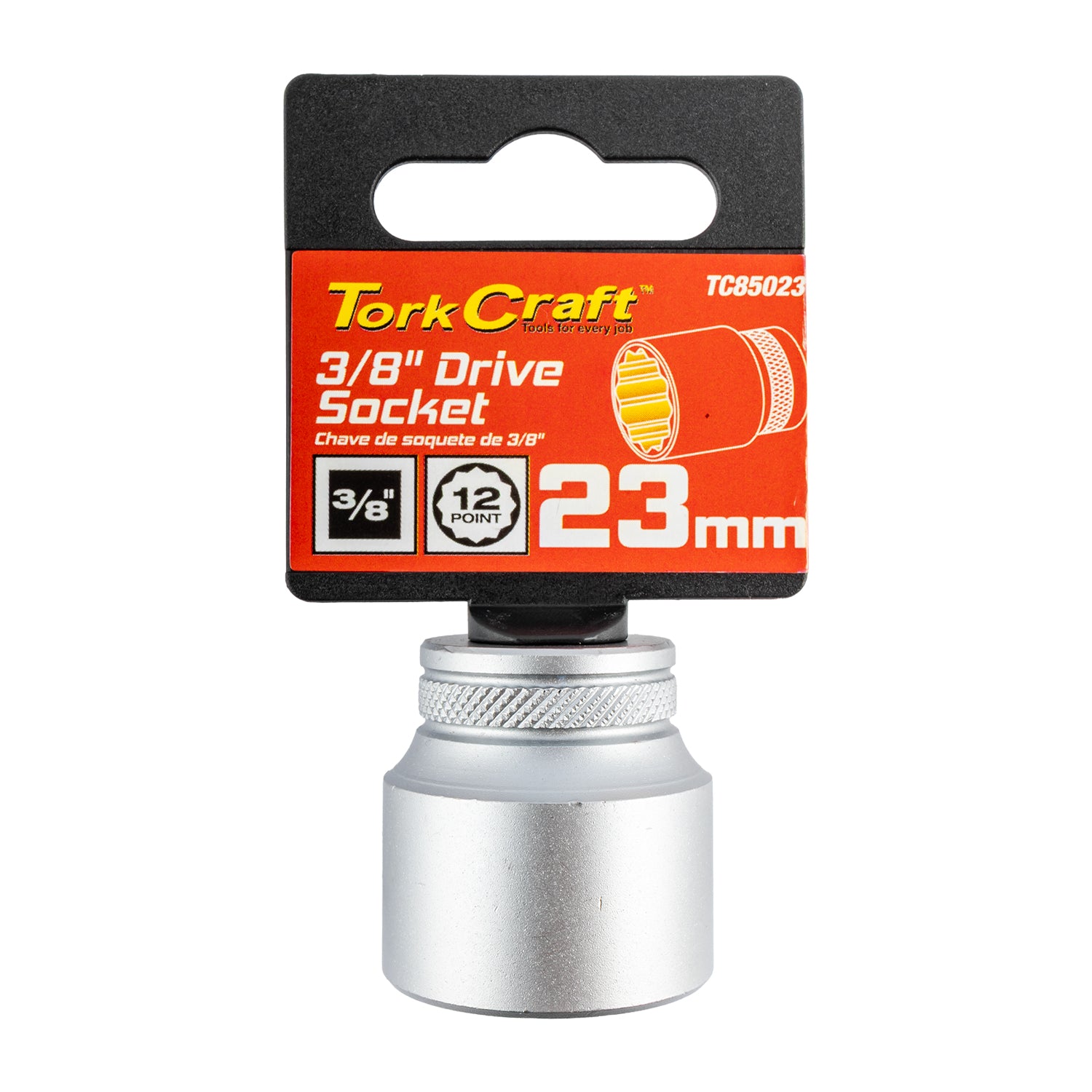 Tork Craft Socket 3/8'dr 23 Mm 12 Pt Crv