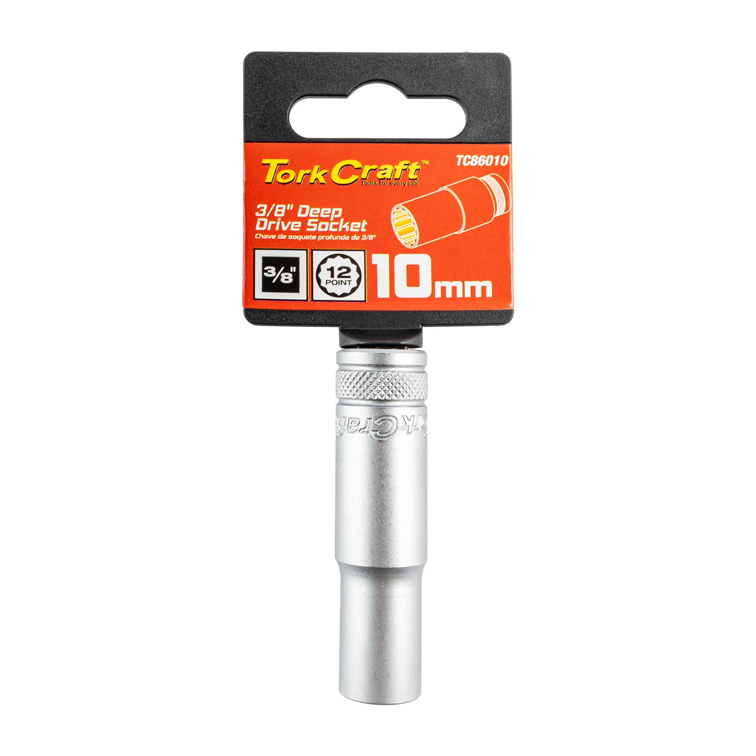 Tork Craft Deep Socket 3/8'dr 10 Mm 12 Pt Crv