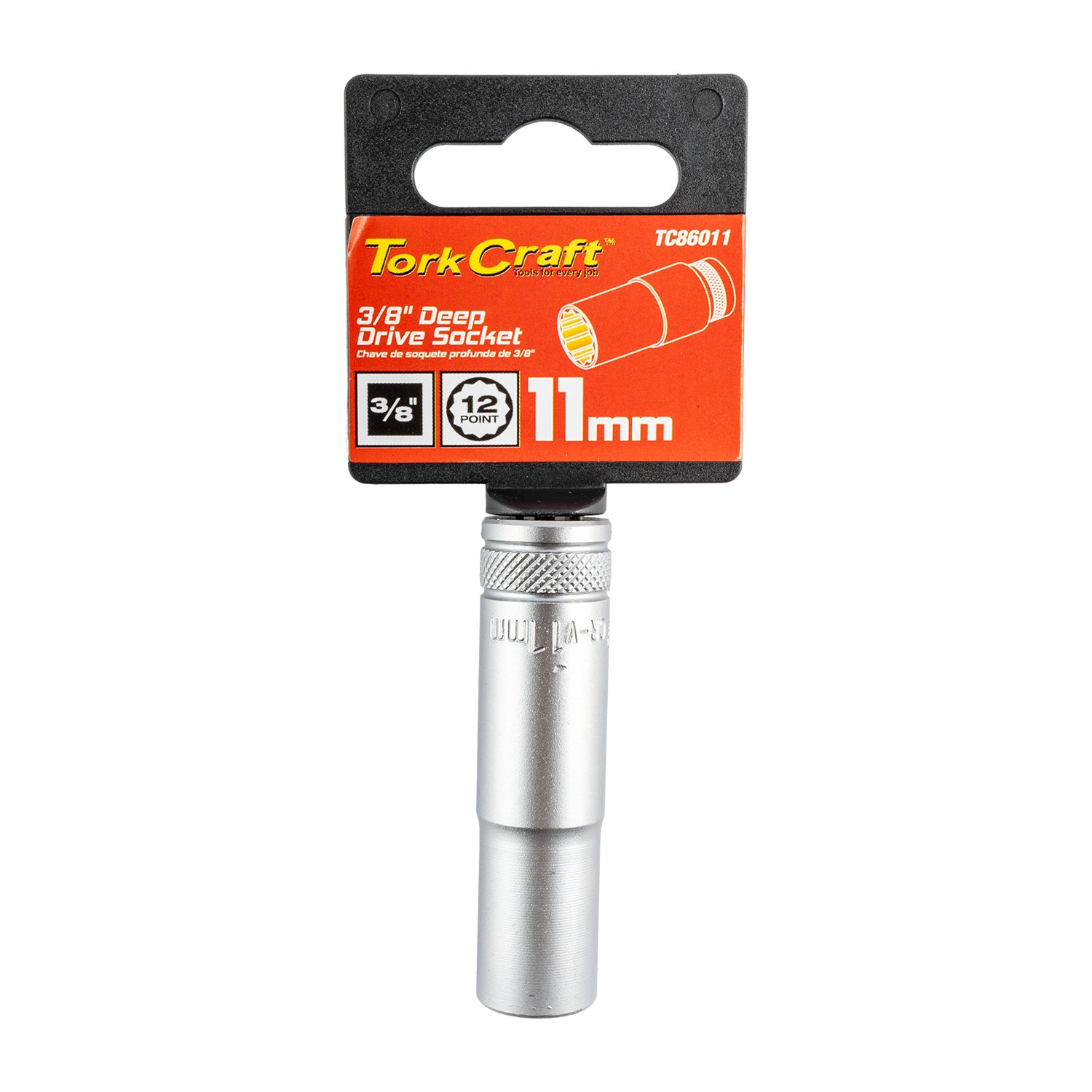 Tork Craft Deep Socket 3/8'dr 11 Mm 12 Pt Crv
