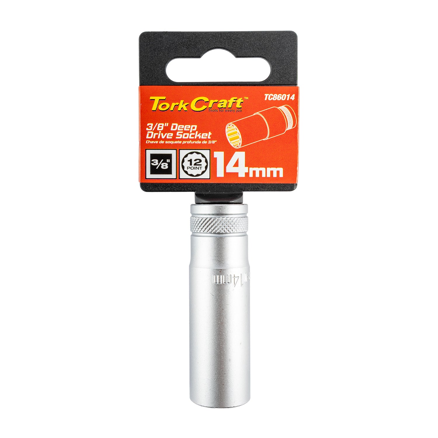 Tork Craft Deep Socket 3/8'dr 14 Mm 12 Pt Crv