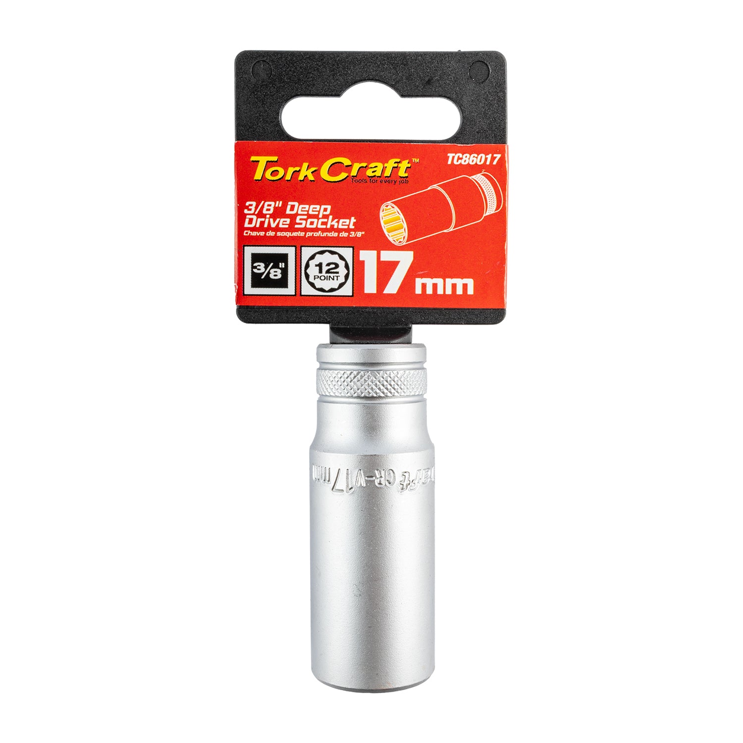 Tork Craft Deep Socket 3/8'dr 17 Mm 12 Pt Crv