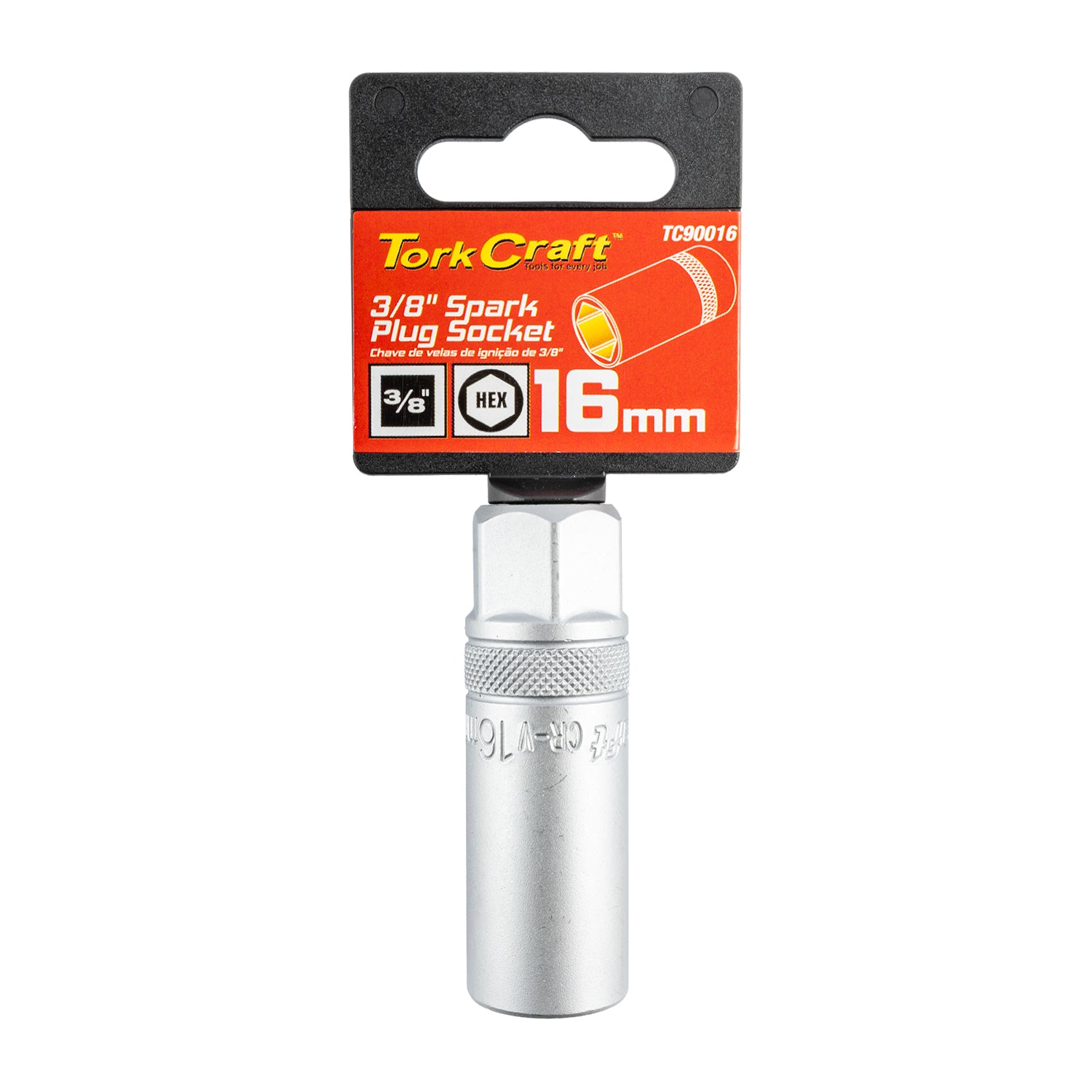 Tork Craft Spark Plug Socket 16 Mm X 65 Mm X 3/8'dr Crv