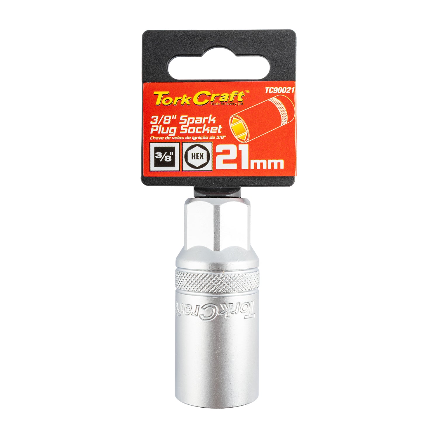 Tork Craft Spark Plug Socket 21 Mm X 65 Mm X 3/8'dr Crv