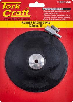 Backing Pad Rubber 125 Mm W/Arbor - Livestainable.co.za