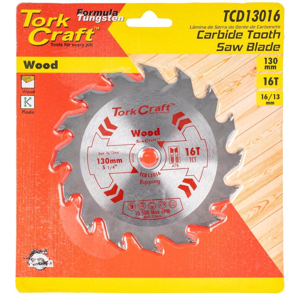 Blade Tct 130 X 16 T 16/13 General Purpose Rip Wood - Livestainable.co.za