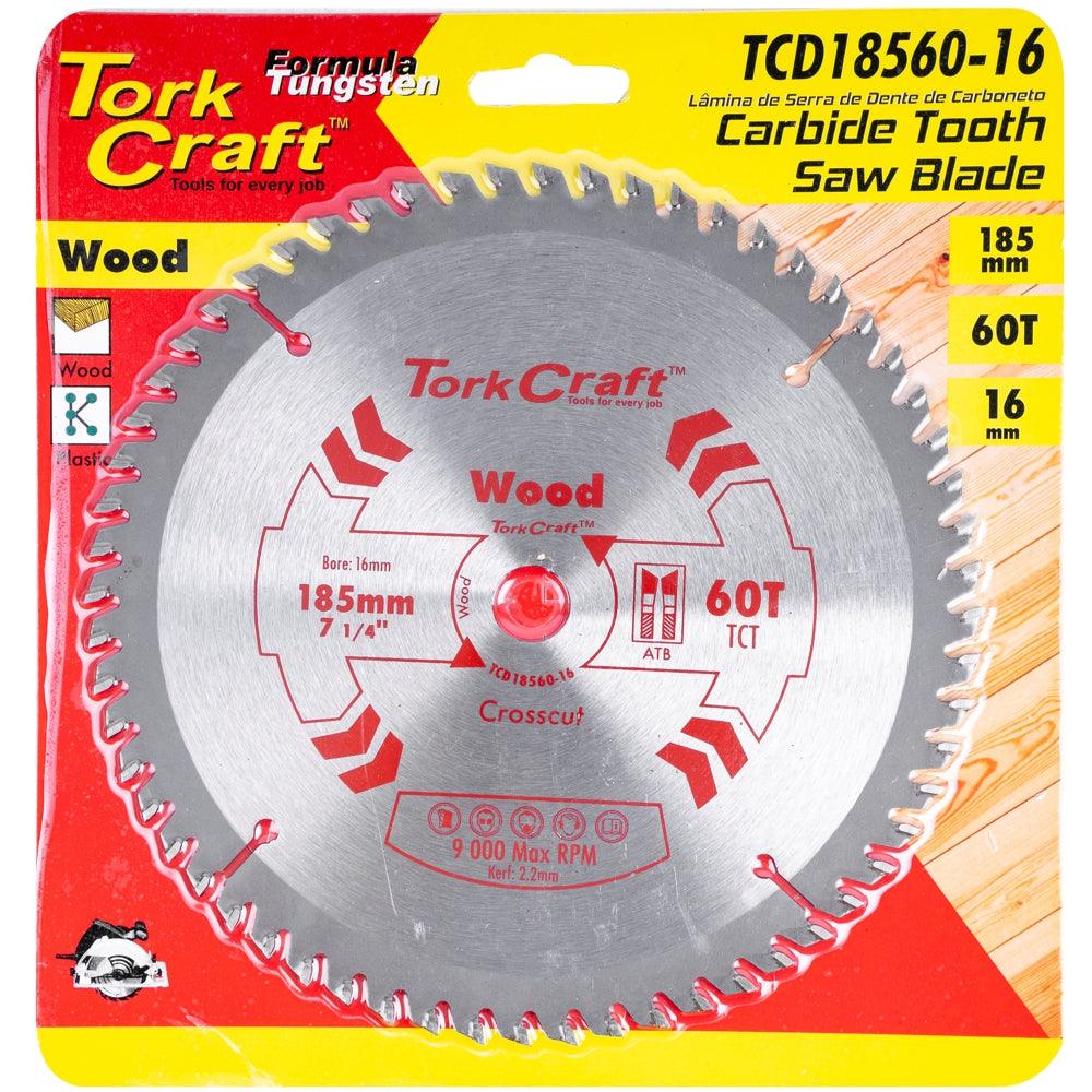 Blade Tct 185 X 60 T 16 Mm General Purpose Cross Cut - Livestainable.co.za