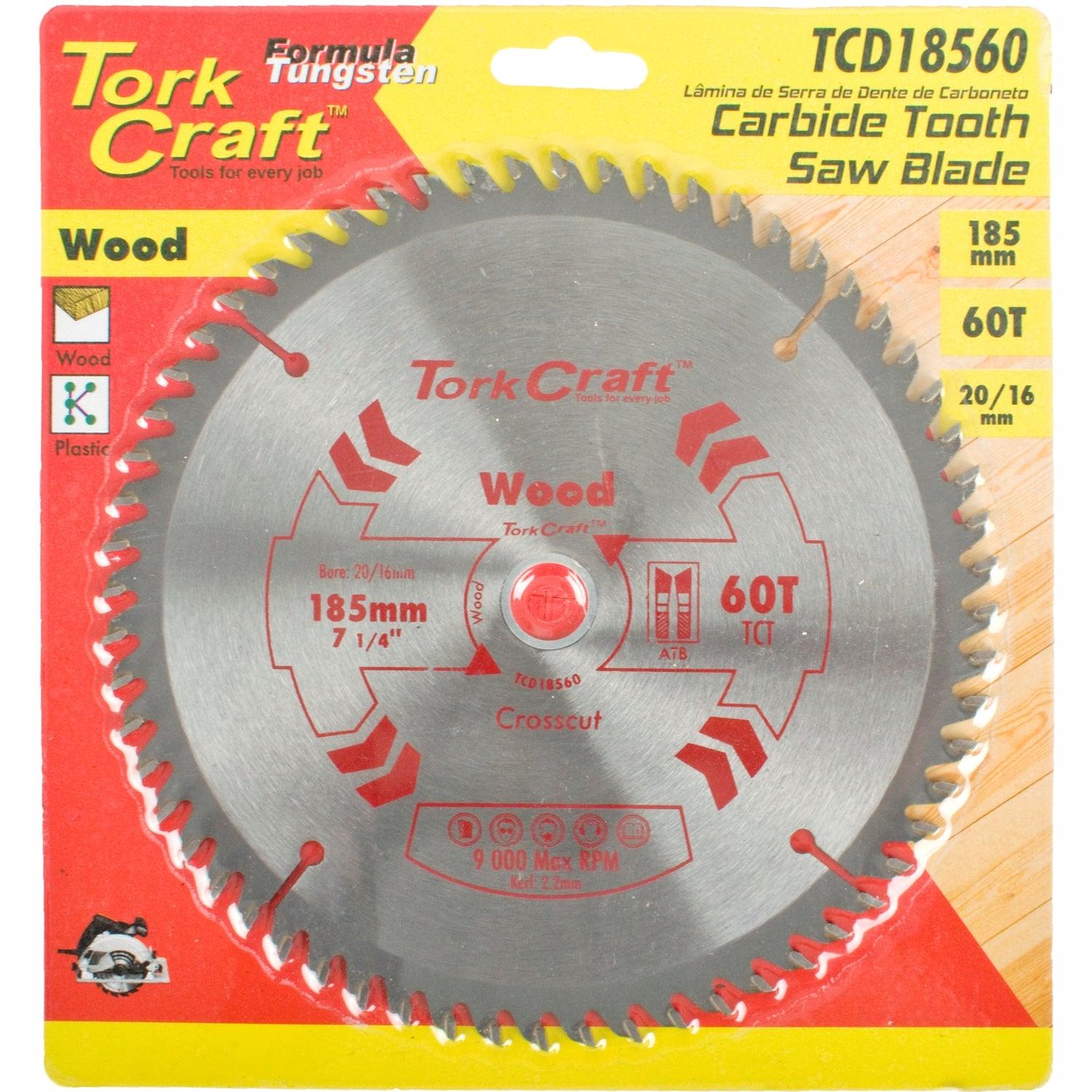 Blade Tct 185 X 60 T 20/16 General Purpose Cross Cut - Livestainable.co.za