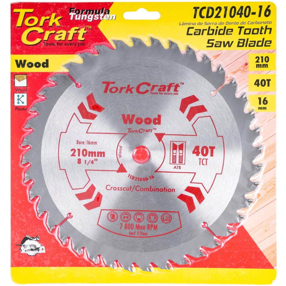 Blade Tct 210 X 40 T 16 Mm General Purpose Combination - Livestainable.co.za