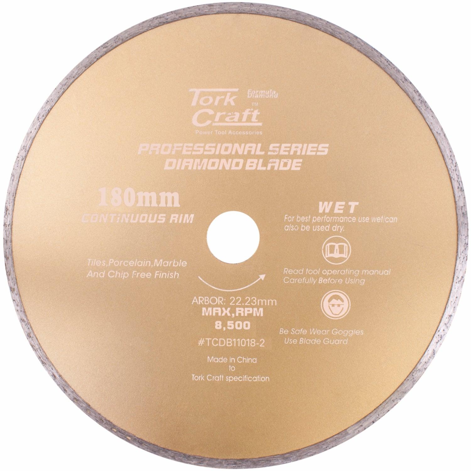 Diamond Blade 180 Mm X 22.23 Continues Rim - Livestainable.co.za