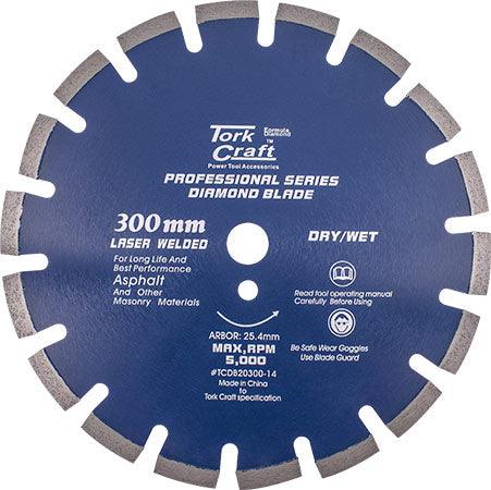 Diamond Blade 300 X 25.4 Mm Asphalt Laser Welded Segmented Tar - Livestainable.co.za