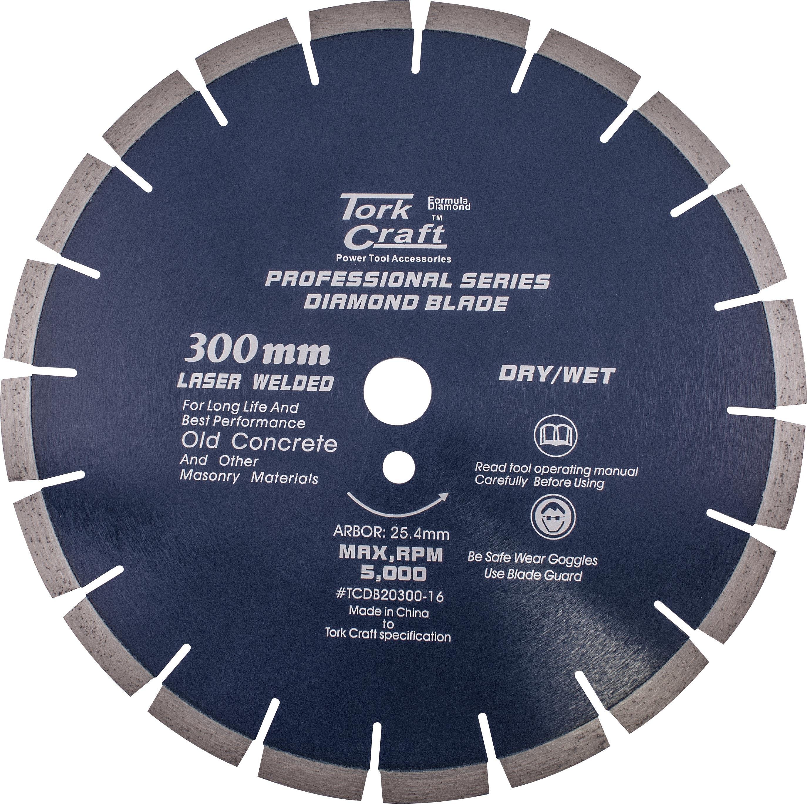 Diamond Blade 300 X 25.4 Mm Old Concrete Laser Welded Segmented - Livestainable.co.za