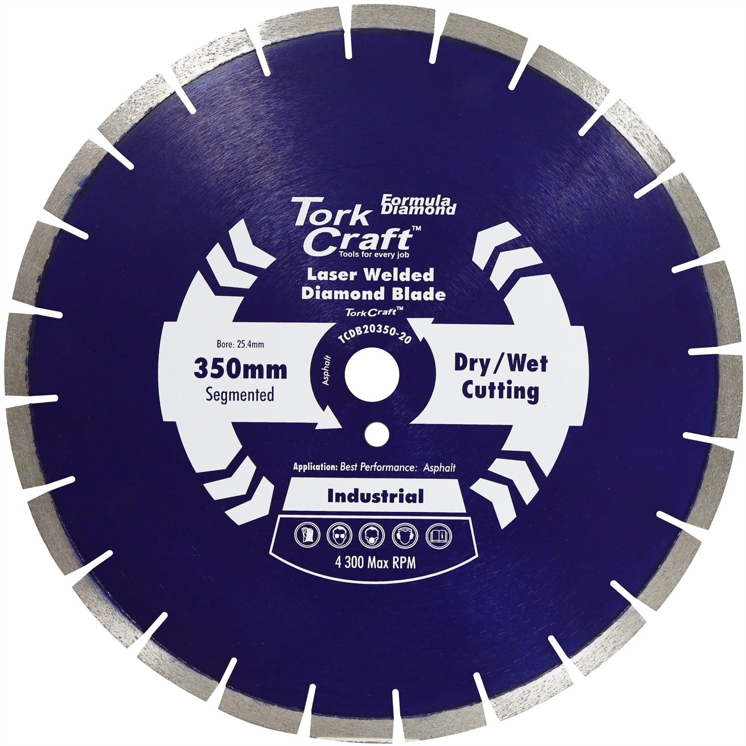 Diamond Blade 350x25.4 Mm Asphalt Laser Welded Segmented Tar - Livestainable.co.za