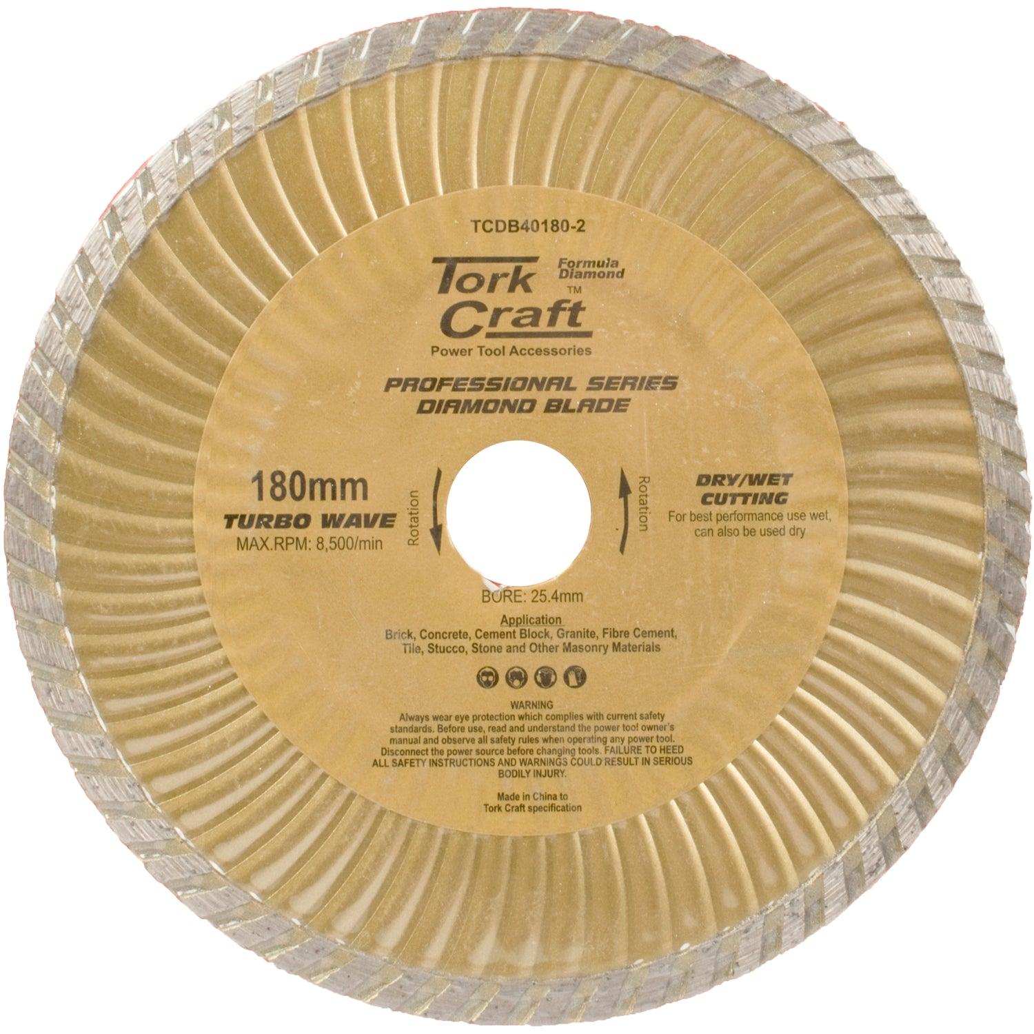 Diamond Blade 180 X25.4 Mm Turbo Wave - Livestainable.co.za