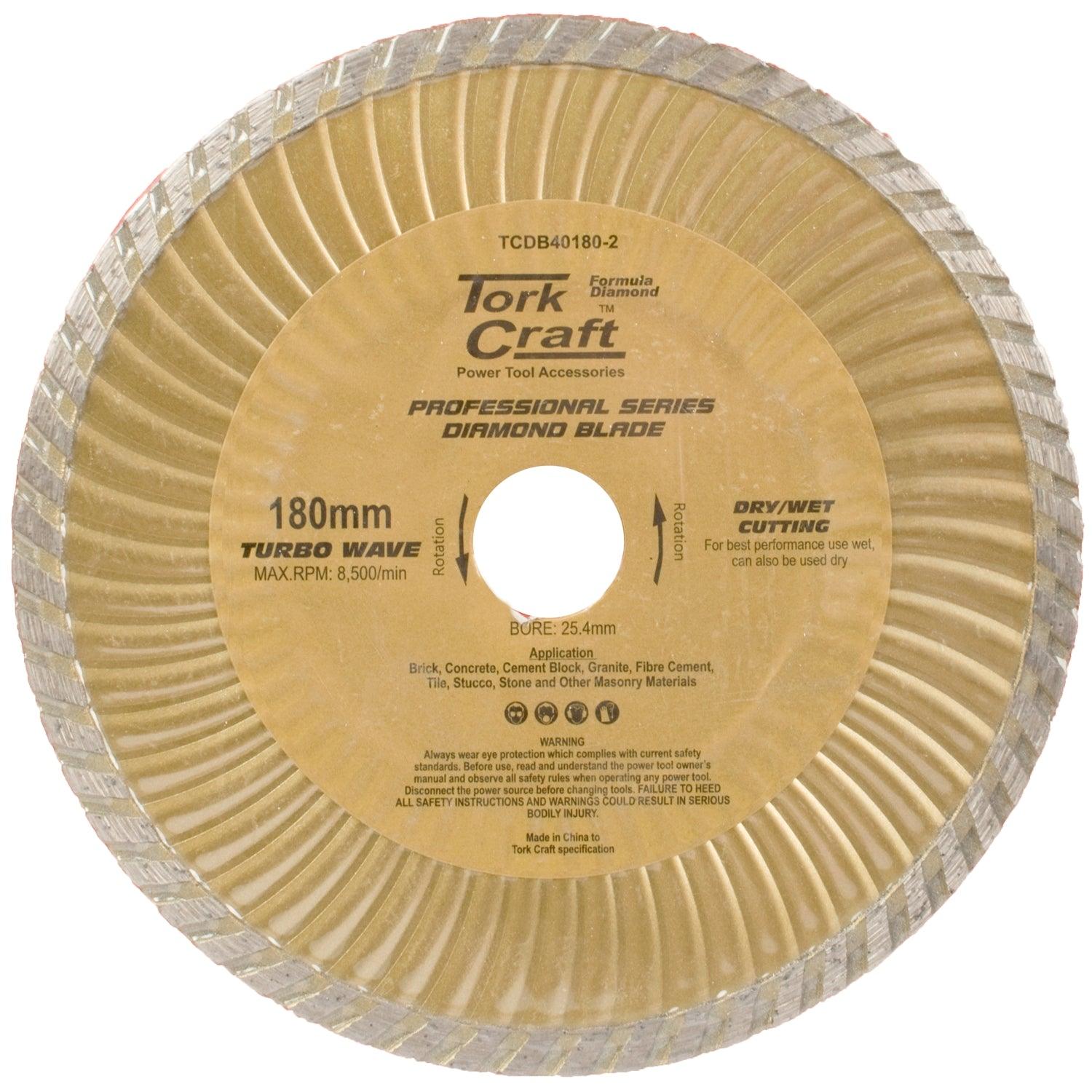 Diamond Blade 180 X22.22 Mm Turbo Wave - Livestainable.co.za