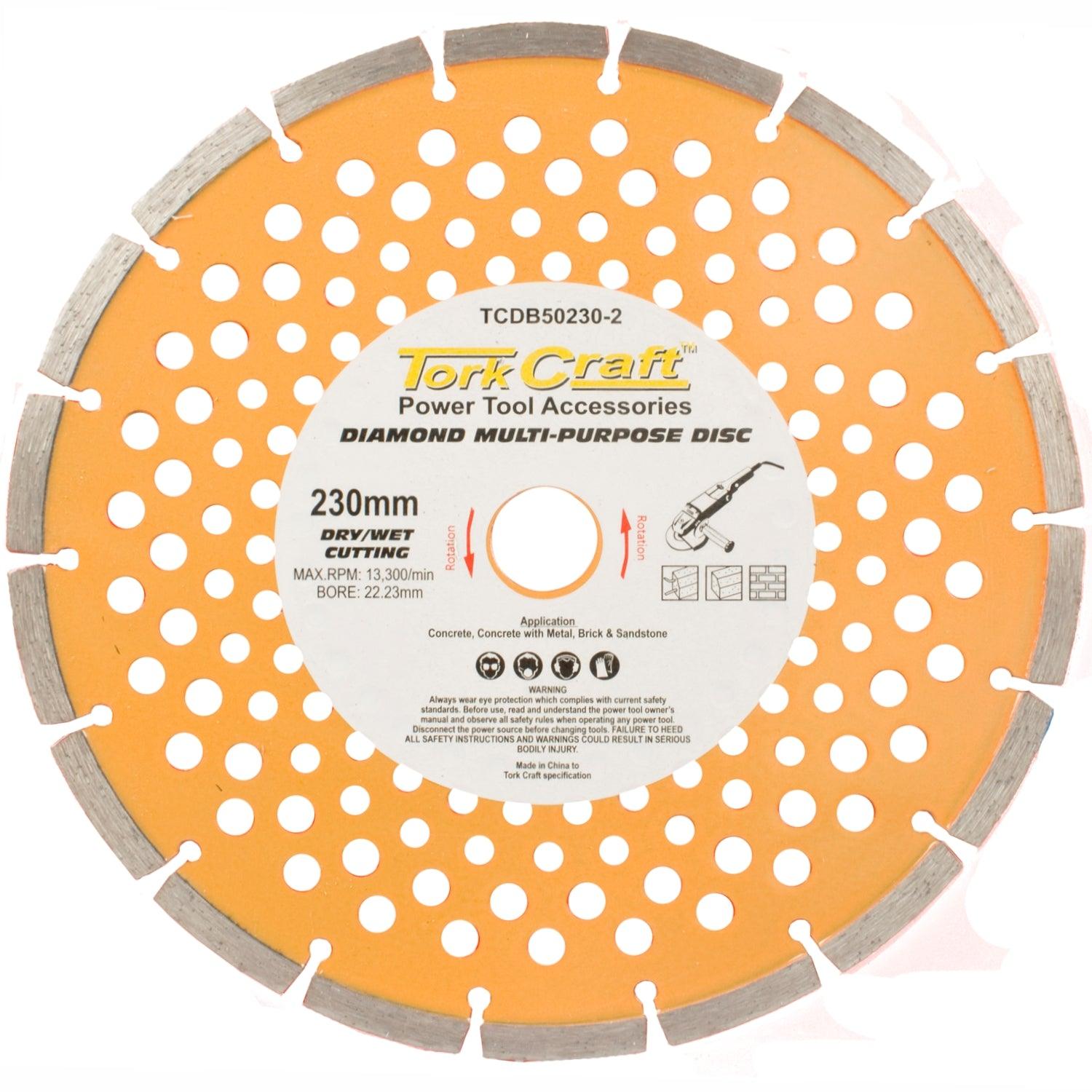 Diamond Blade Multi Purp.Segm.230 Mm Hard & Soft Mat. - Livestainable.co.za