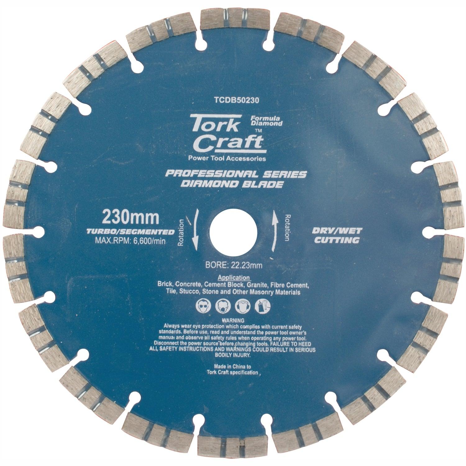 Diamond Blade Turbo Segmented 230 X22.23 Mm - Livestainable.co.za