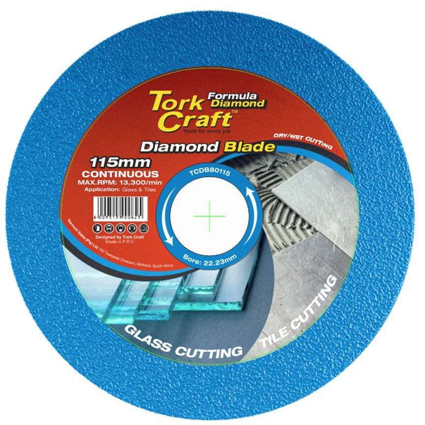 Diamond Blade 115 Mm Cont. Thin Rim Glass Tile Stone Cladding - Livestainable.co.za
